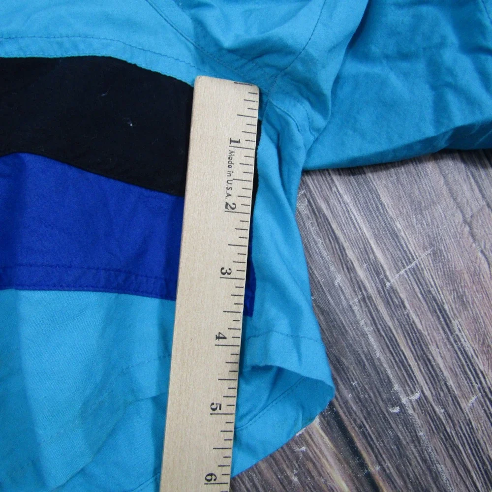 Pierre Cardin Swim Trunks Mens M Blue Black Colorblock Mesh Lined Cotton Shorts